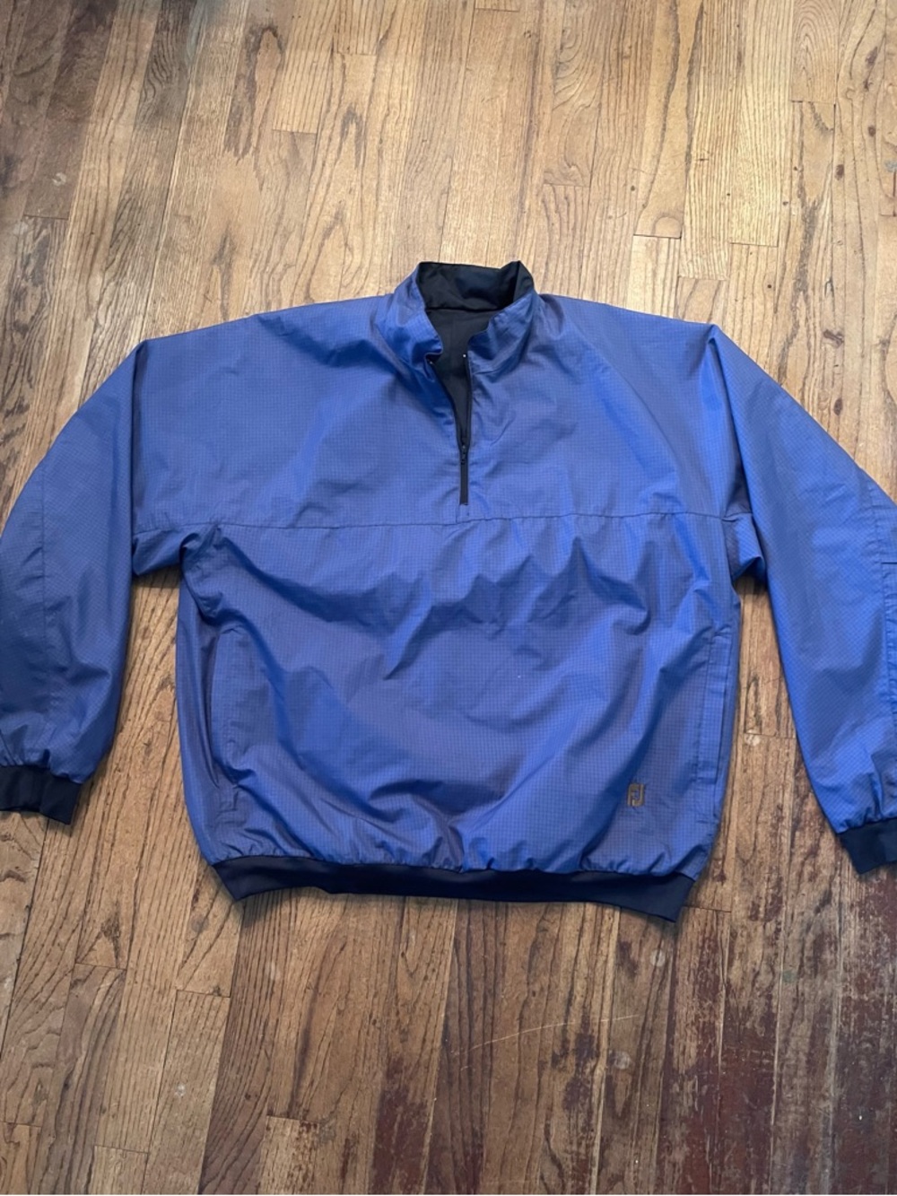 FootJoy vintage reversible Royal Blue Half-Zip Windbreaker Pullover